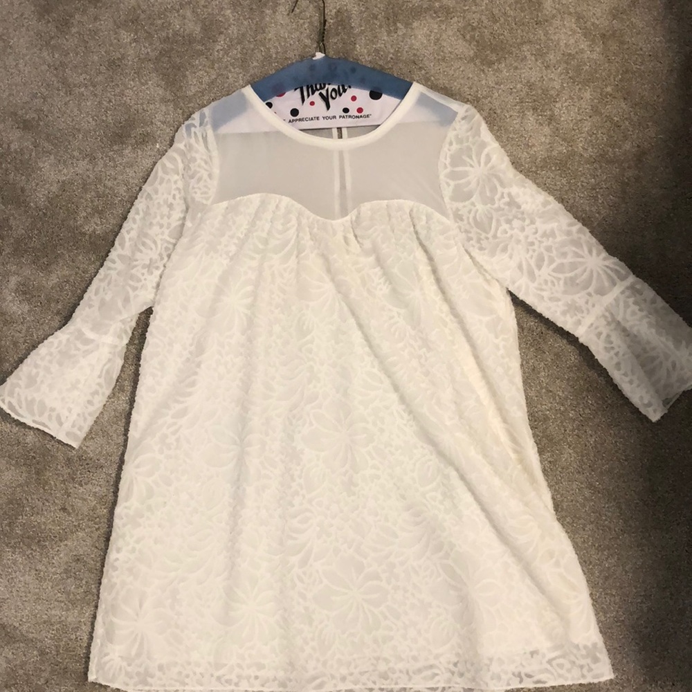 Eleanor Dress in Cream- Nikki Reed for REVOLVE